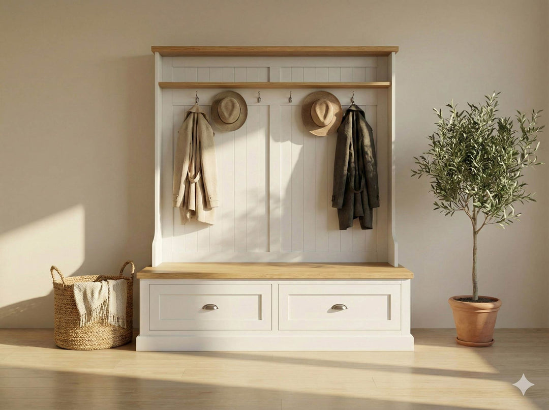 Porte-Manteaux et Vestiaires en Pin Massif