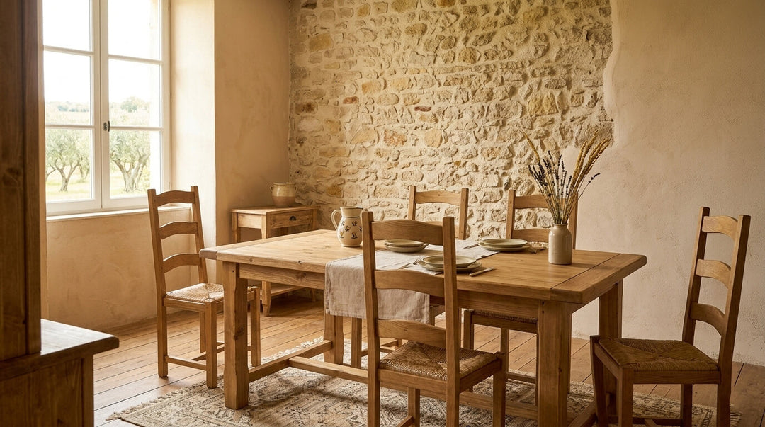 Tables de repas en pin massif