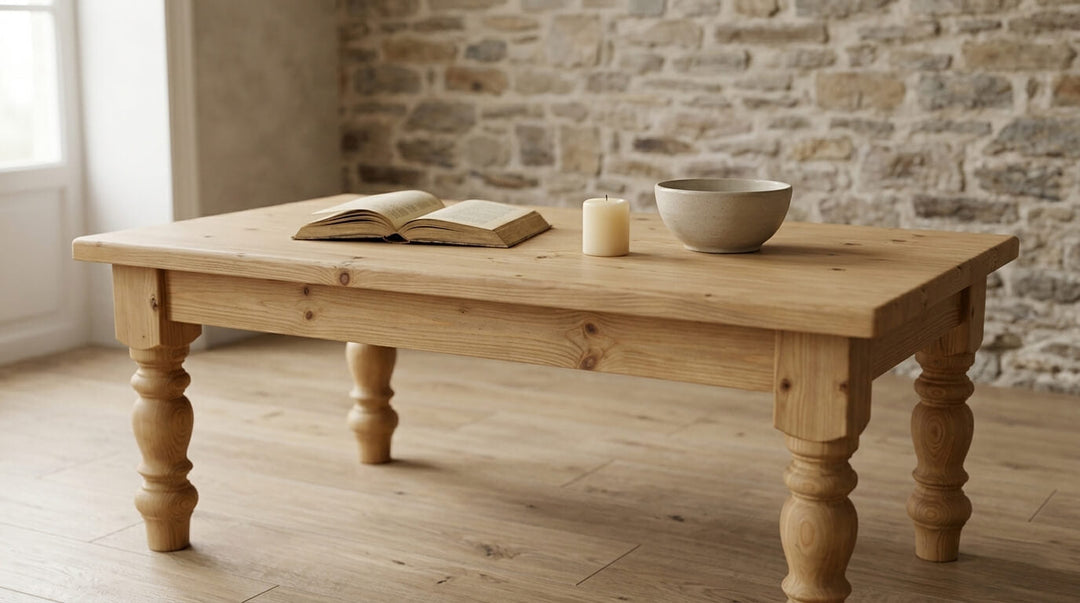 Tables basses en pin massif