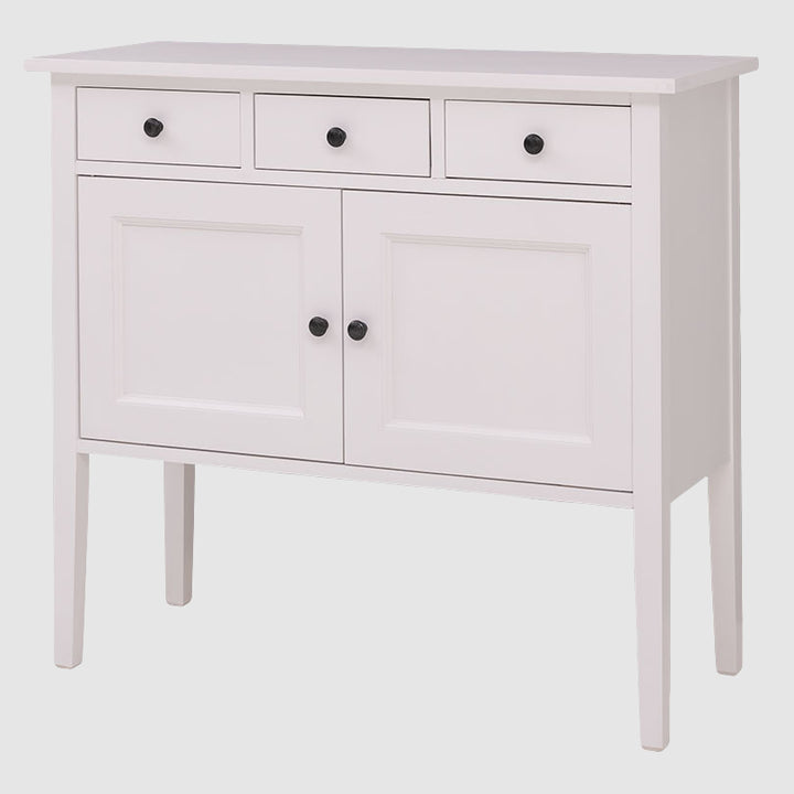Console en pin massif avec 3 tiroirs – 100 cm