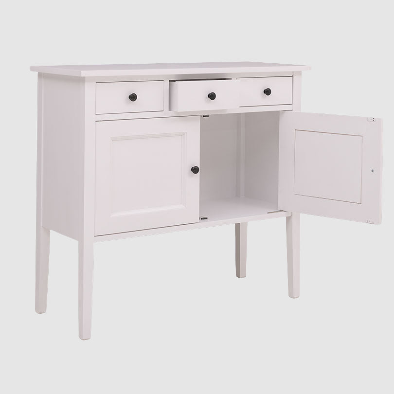 Console en pin massif avec 3 tiroirs – 100 cm