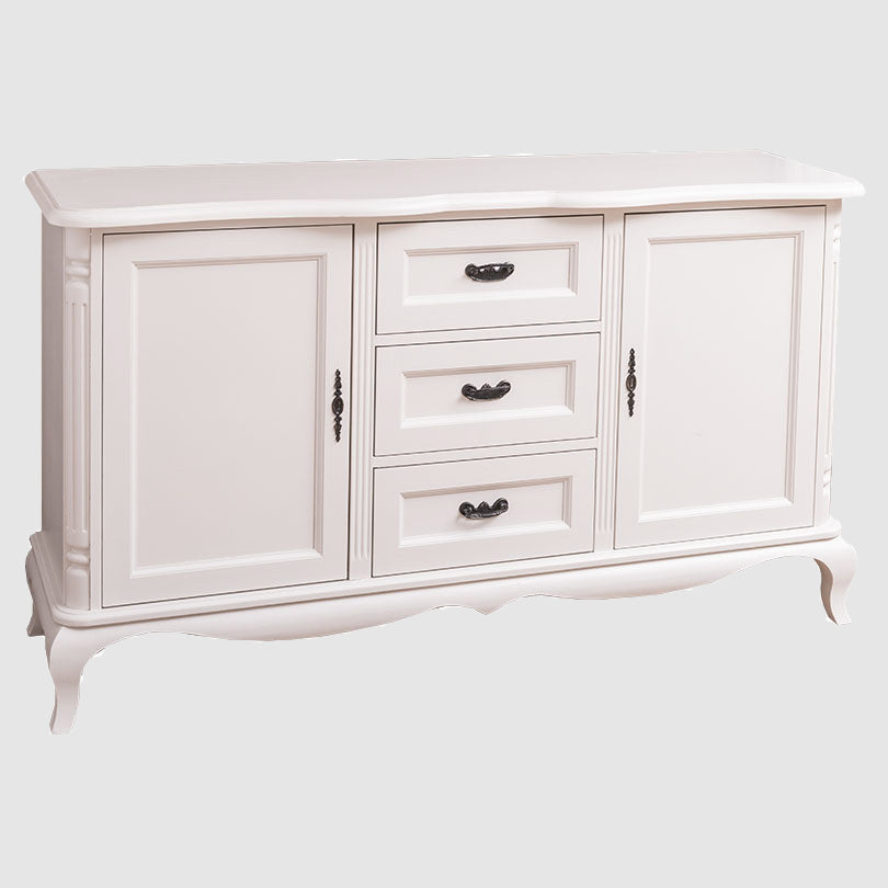 Buffet 158 cm en pin massif vue trois quarts