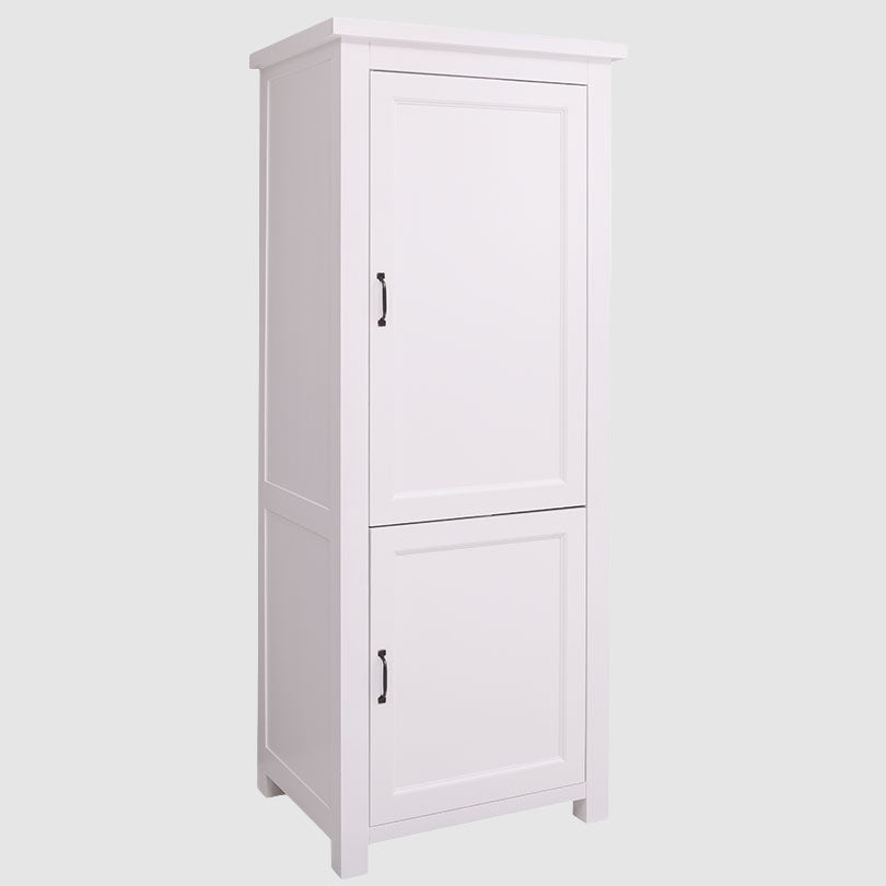 Meuble colonne de cuisine pour réfrigérateur encastrable avec deux portes, vue de face