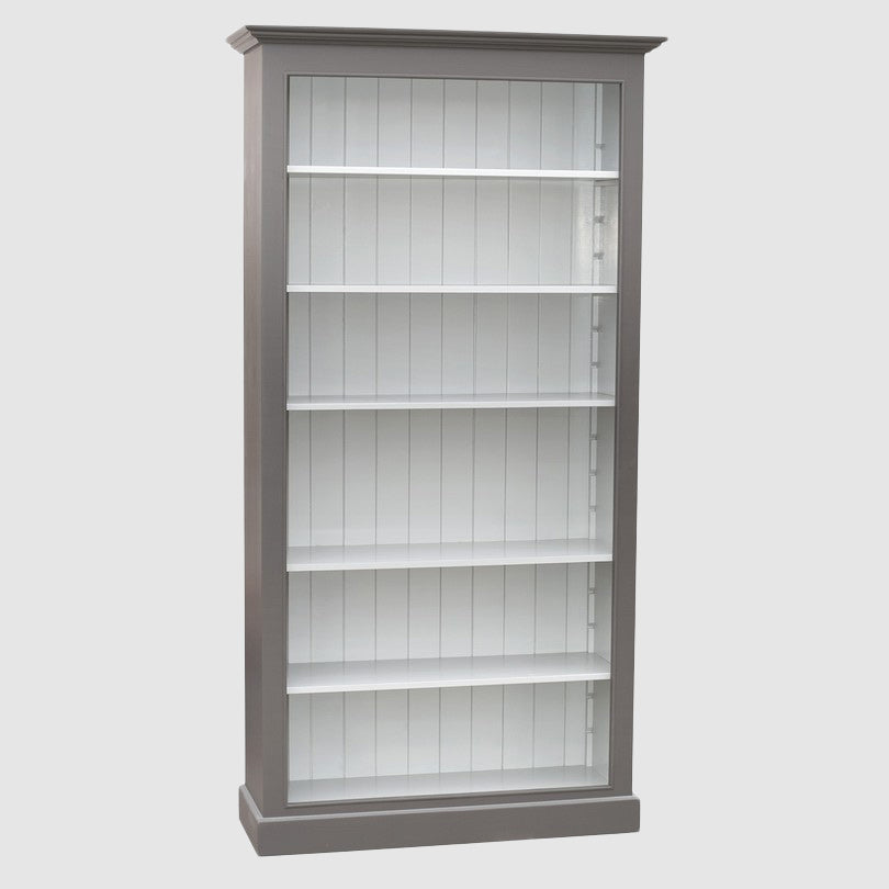 bibliotheque-ouverte-pin-massif-5-etageres-peinte-gris-vue-face