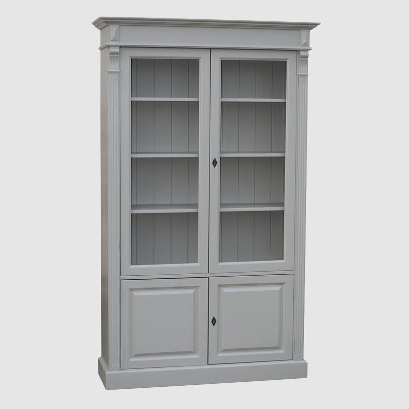 Vitrine en pin massif style Directoire, vue de face