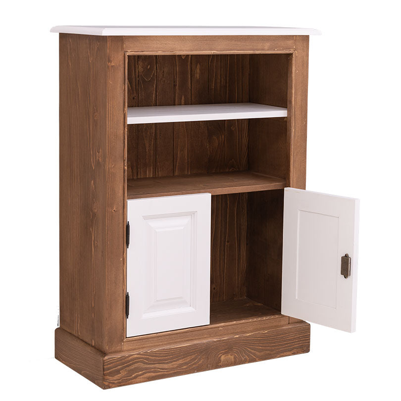 Bibliothèque en pin massif GS211 avec une porte ouverte