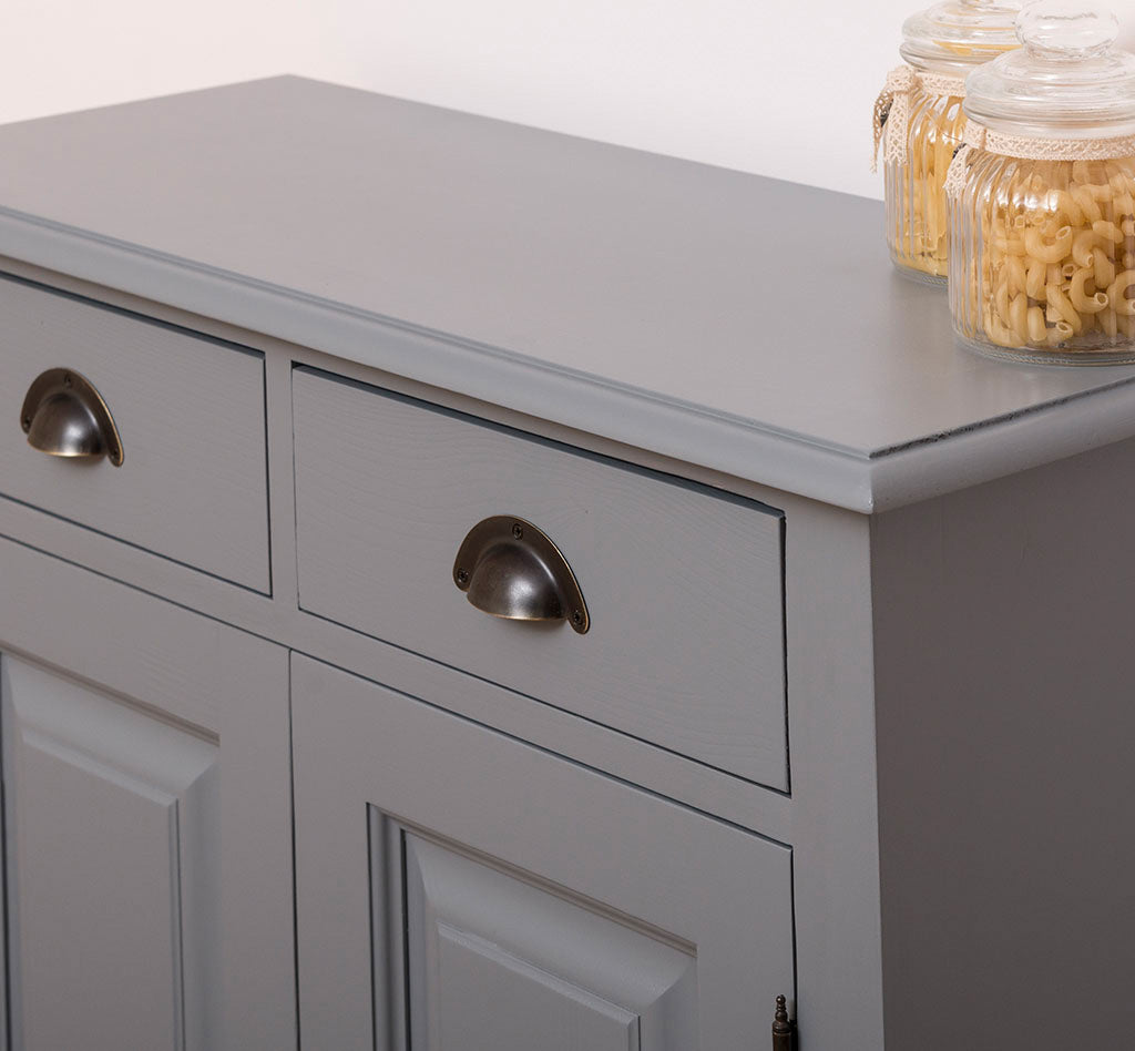 Meuble de rangement en pin massif avec 2 tiroirs.