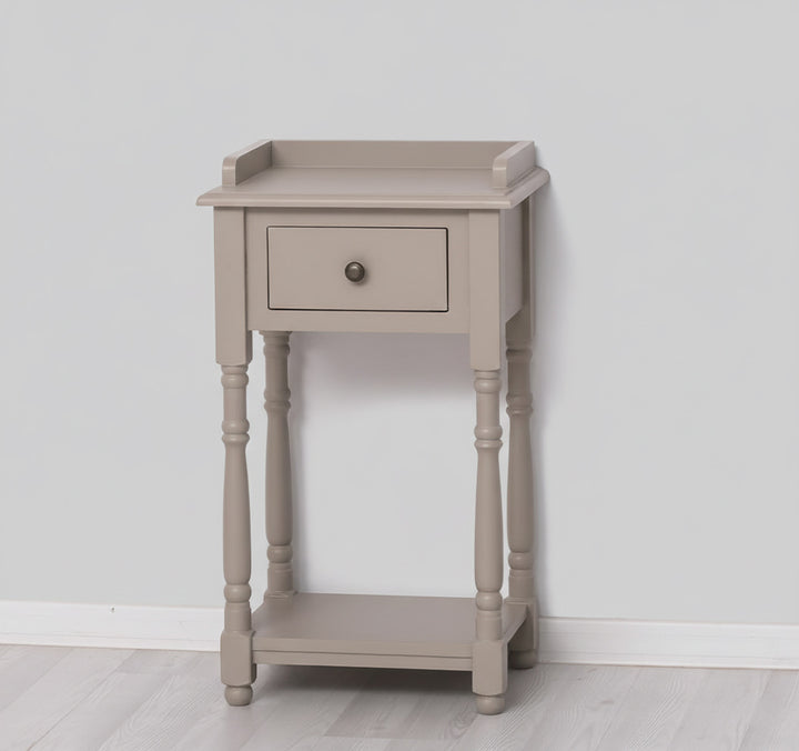 Console en pin massif avec 1 tiroir, largeur 45 cm.