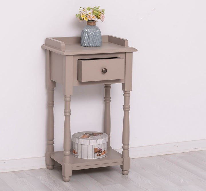 Console en pin massif avec étagère inférieure.