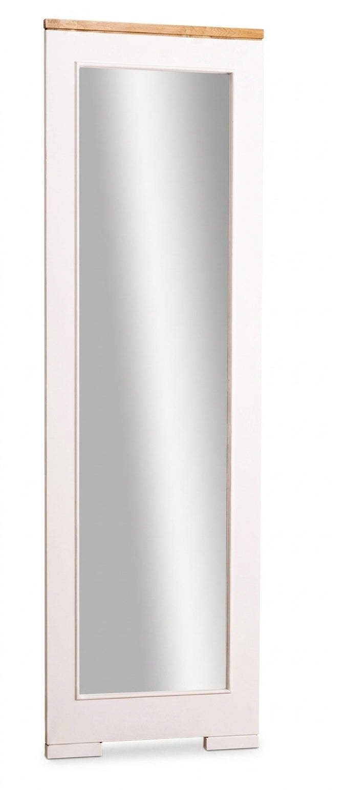 Miroir en pin massif de face avec cadre large — Le Grenier Campagnard