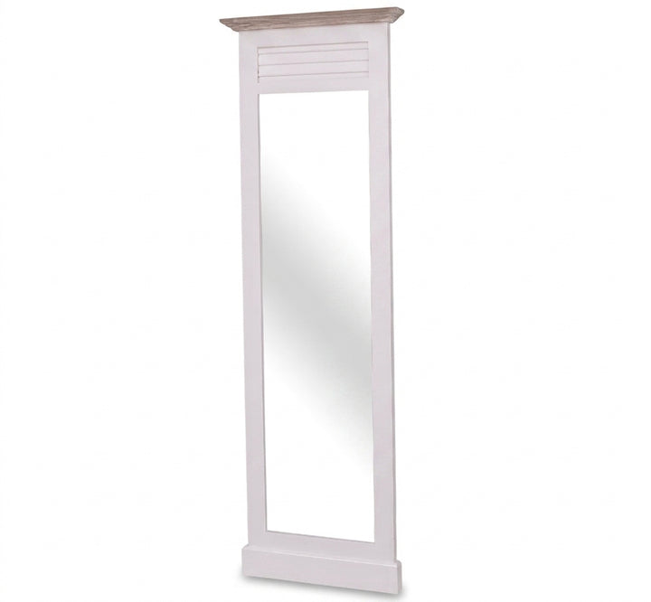Miroir en pin massif avec corniche sculptée — Le Grenier Campagnard
