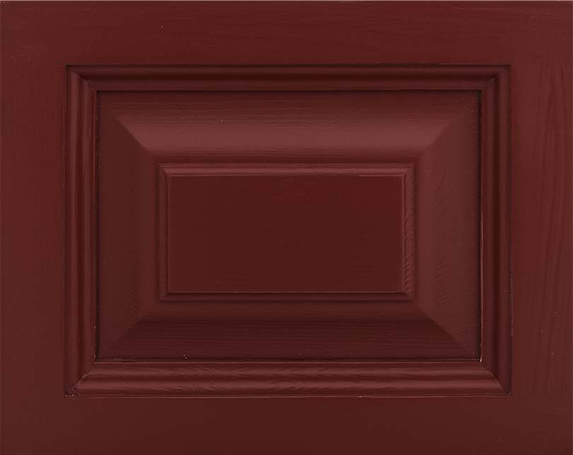 Échantillon de finition peinture couleur unie rouge foncé — Le Grenier Campagnard