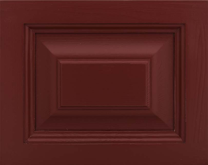 Échantillon de finition peinture couleur unie rouge foncé — Le Grenier Campagnard