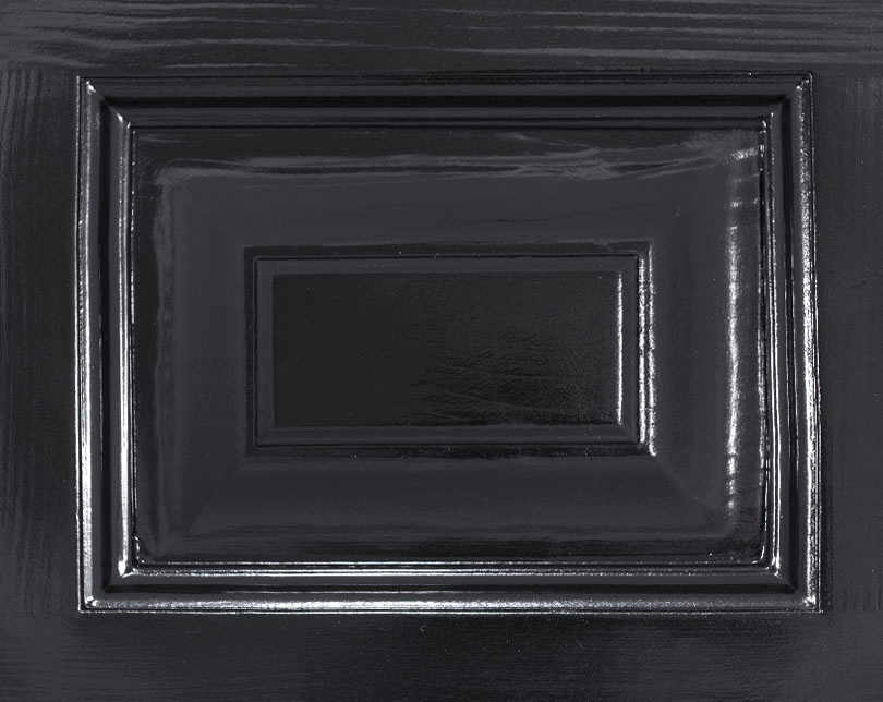 Échantillon de finition peinture couleur unie noir brillant — Le Grenier Campagnard