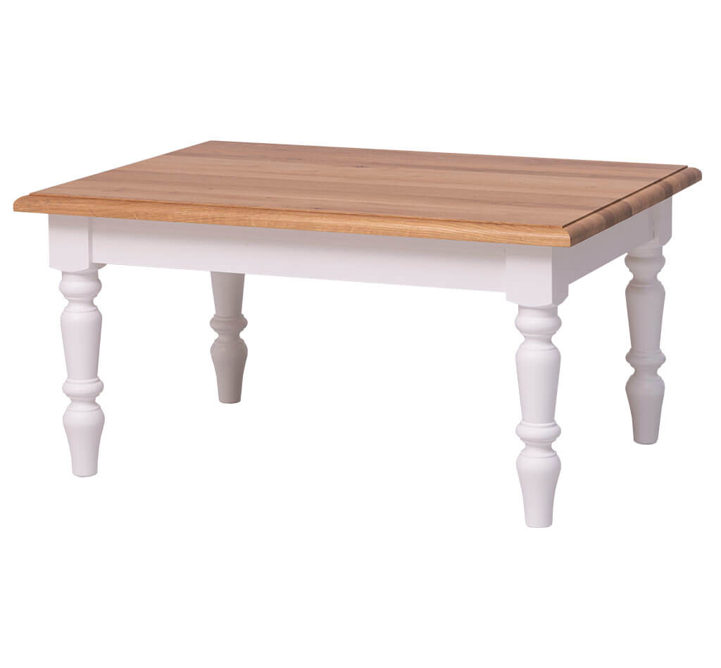 Table basse en pin massif pieds tournés — Le Grenier Campagnard