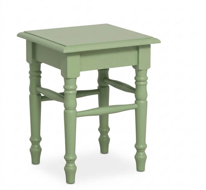Tabouret en pin massif avec pieds tournés — Le Grenier Campagnard