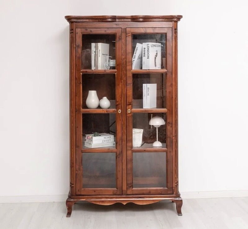 Vitrine 2 portes en pin massif GS653 – vue frontale